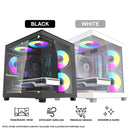 Aigo Apollo A275 Panoramic Glass M-ATX PC Case (Black, White)