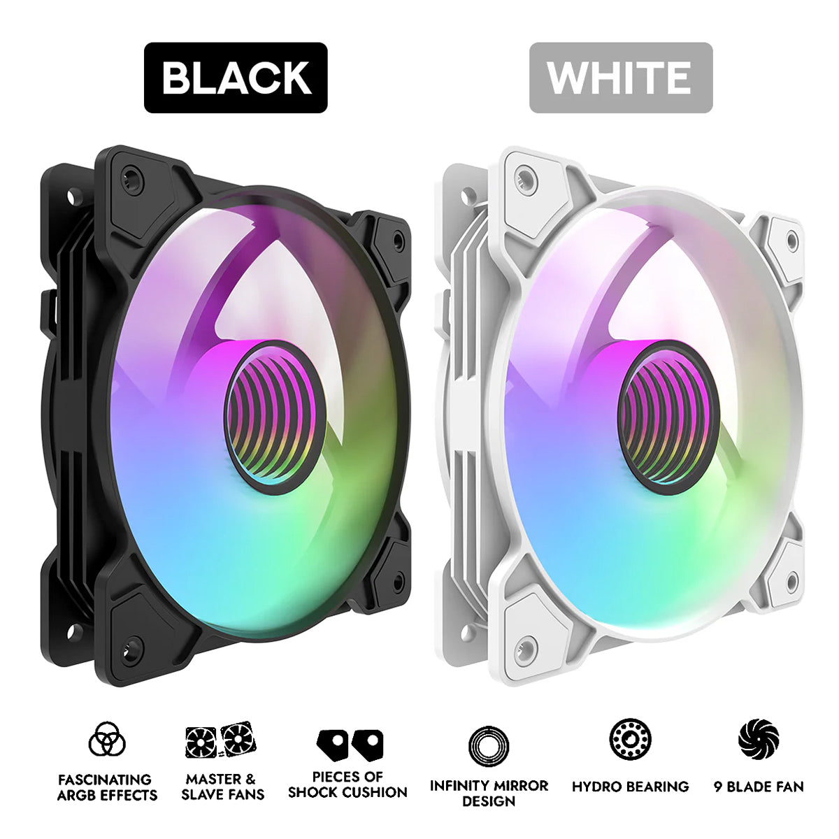 DarkFlash C8S ARGB Cooling Case Fan - 1 Pack