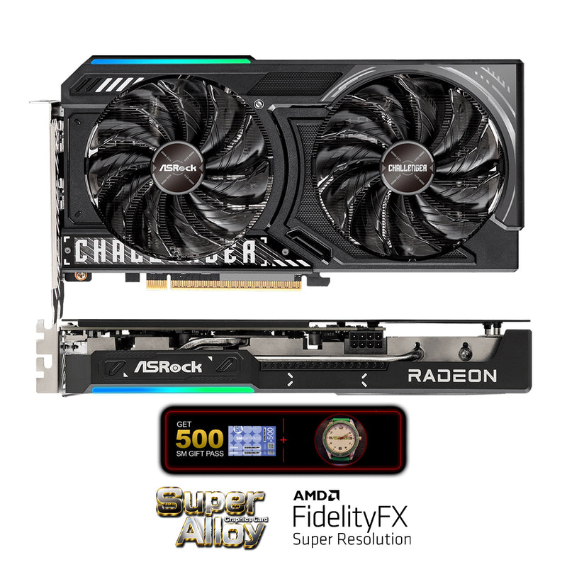 ASRock AMD Radeon RX 9060 XT Challenger 8GB GDDR6 OC Graphics Card