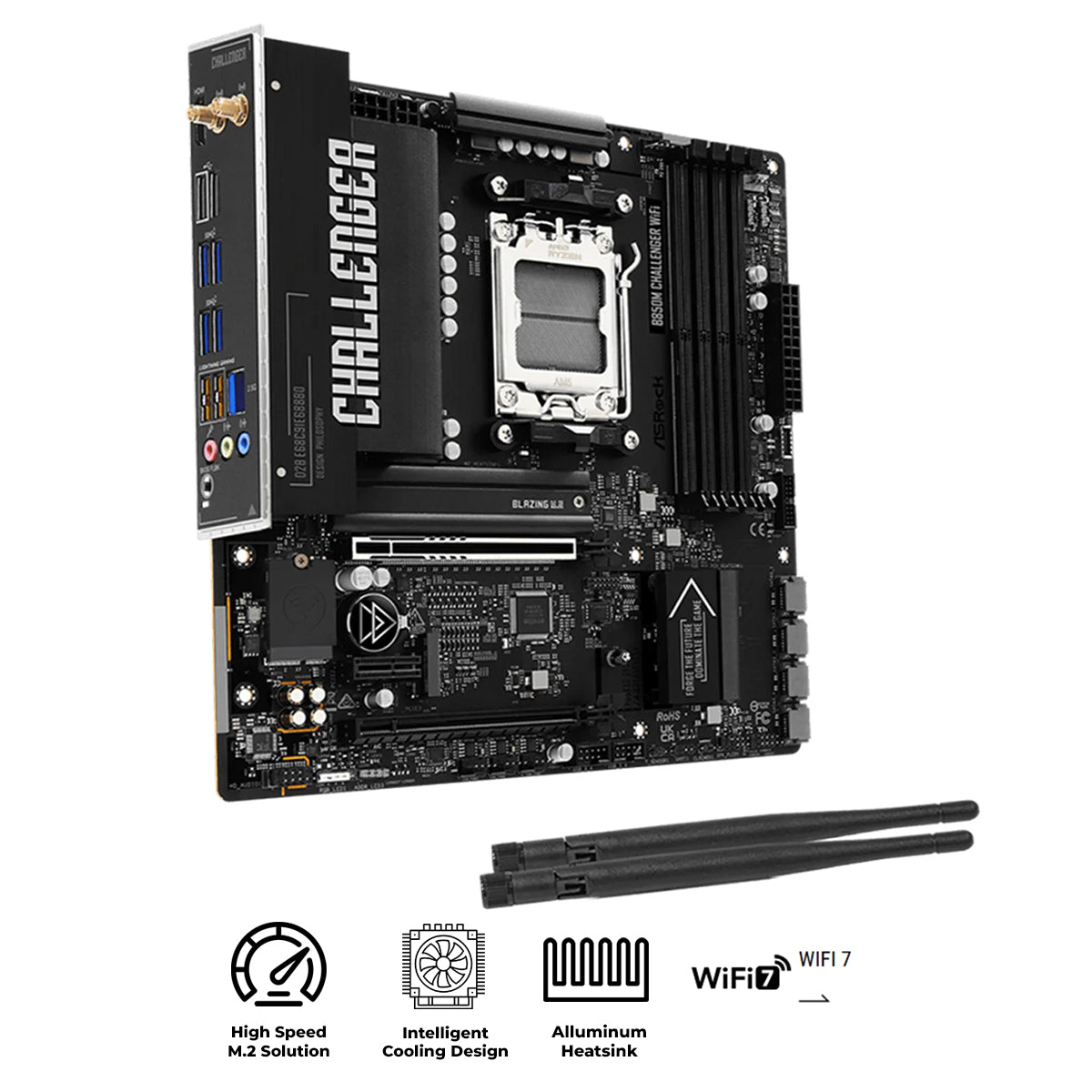 ASRock B850M Challenger WiFi DDR5 AMD Motherboard (Black)