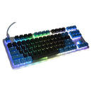 Taihao Double Shot PBT Backlit Keycaps Set For Cherry MX Switch (114-Keys) (Black/Deepsky Blue) (C22BK201)