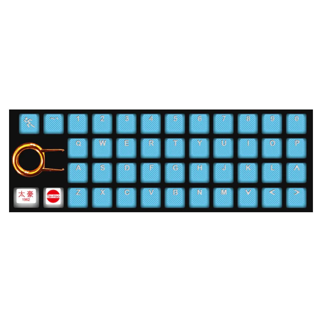 Taihao Rubber Double Shot Backlit Gaming Keycaps Set For Cherry MX Switch Type (42-Keys) (Neon Blue)