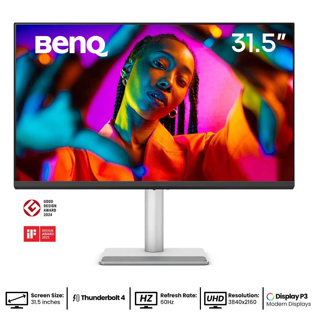 BenQ MA320UP 31.5" IPS (3840x2160) 60Hz 5ms 4K HDR10 Nano Gloss Monitor For MacBook with Tilt/ Height/ Swivel/ Pivot Adjustment