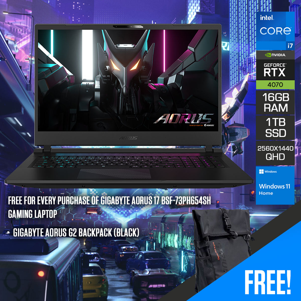 Gigabyte Aorus 17 BSF-73PH654SH Gaming Laptop (Black)