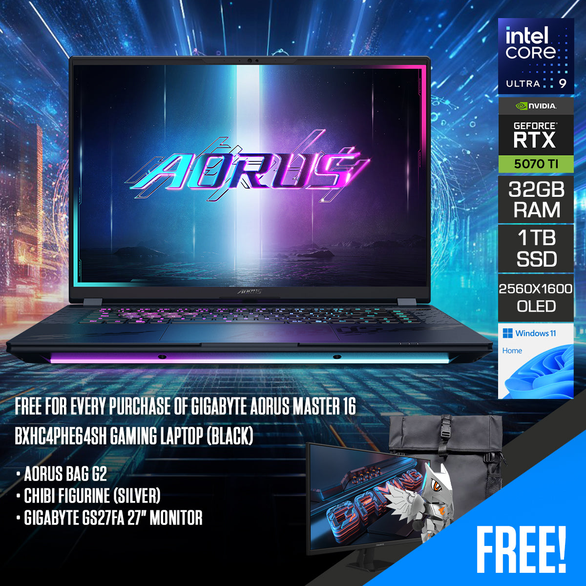 Gigabyte Aorus Master 16 BXHC4PHE64SH Gaming Laptop | Datablitz