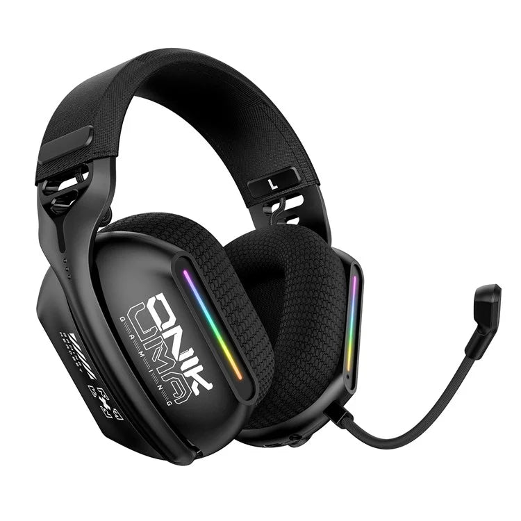 Onikuma GT808 RGB Tri-Mode Gaming Headset with Microphone (Black)