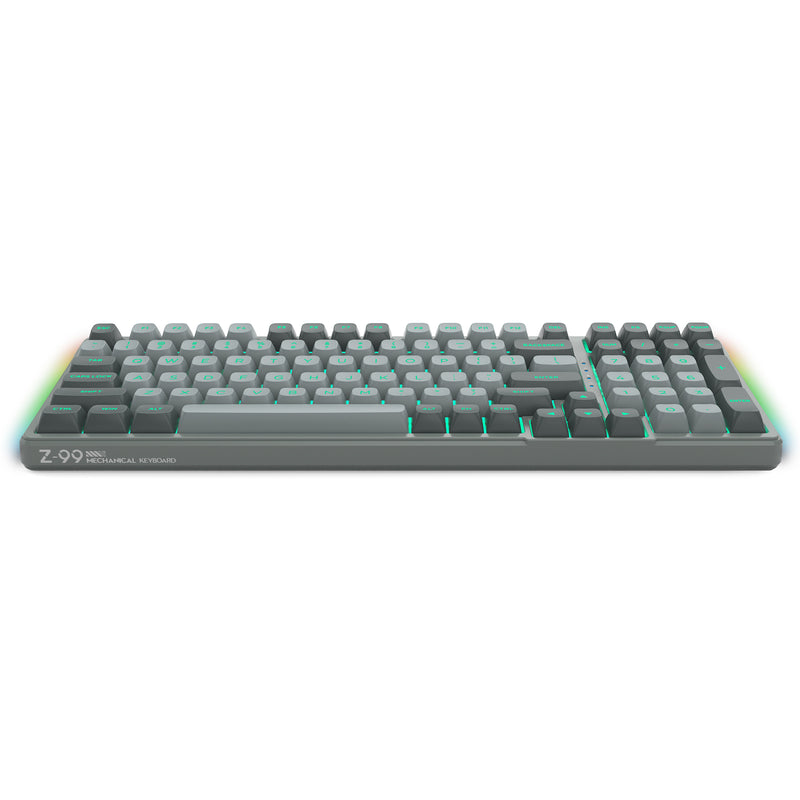 E-Yooso Z-99 RGB 99-Keys Wired Mechanical Keyboard Double Grey (Blue Switch, Silverwood Switch)