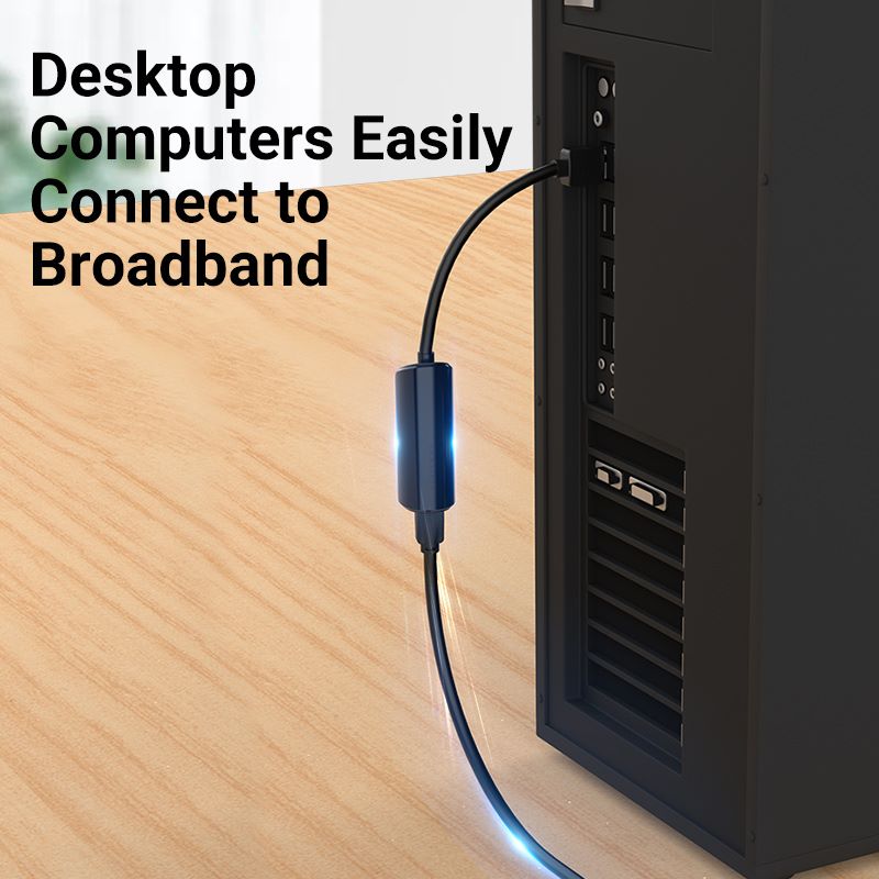 Vention USB 2.0 Ethernet Adapter - USB-A + RJ45 - 0.15M (CEGBB)