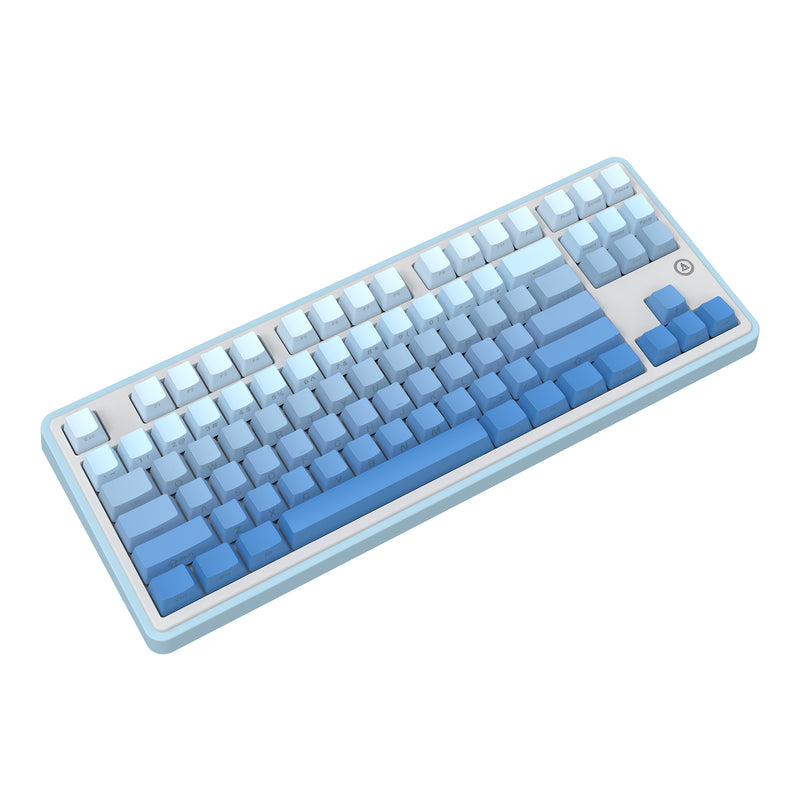 Ajazz AK870 RGB Tri-Mode 87-Keys TKL Gasket-mounted Hot Swappable Mechanical Keyboard (Gradient Blue) (Flying Fish Switch)