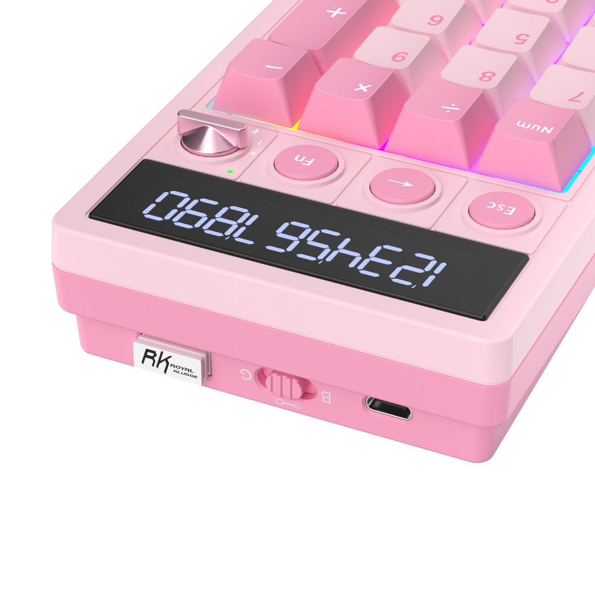 Royal Kludge M20 Tri-Mode RGB KeyPad & Calculator Pink Melody