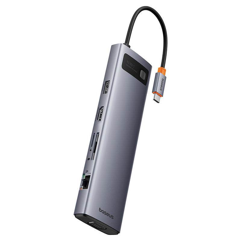 Baseus Metal Gleam Series 11-Port Hub USB-C to HDMI 4K@60Hz + VGA + 3xUSB 3.0 + USB 2.0 + USB-C PD