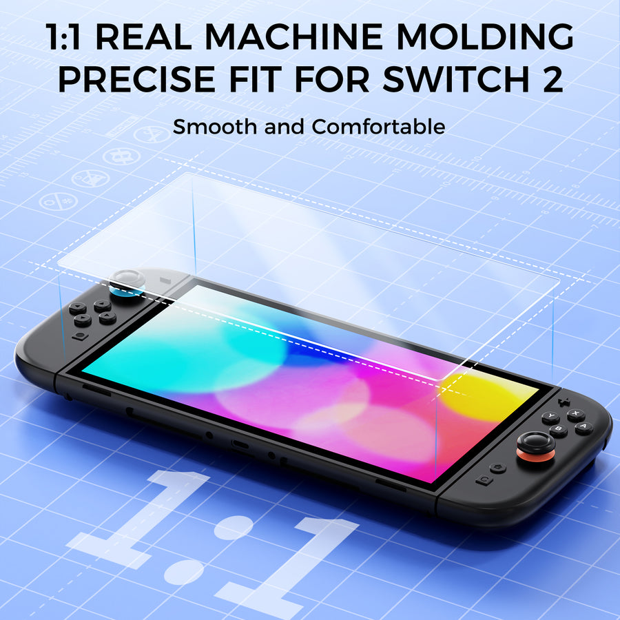 IINE Anti-Blue Light Tempered Glass with Dust-Removal Box for Nintendo Switch 2 (L1078)