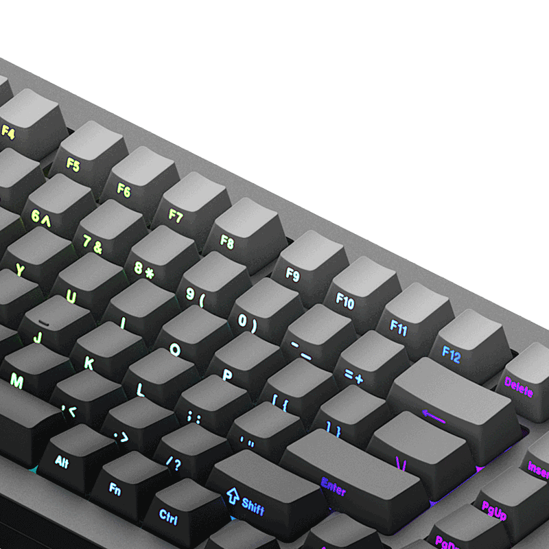 Monsgeek M1W Multi-Mode RGB Hot-Swappable Mechanical Keyboard Black (Akko v3 Piano Pro)