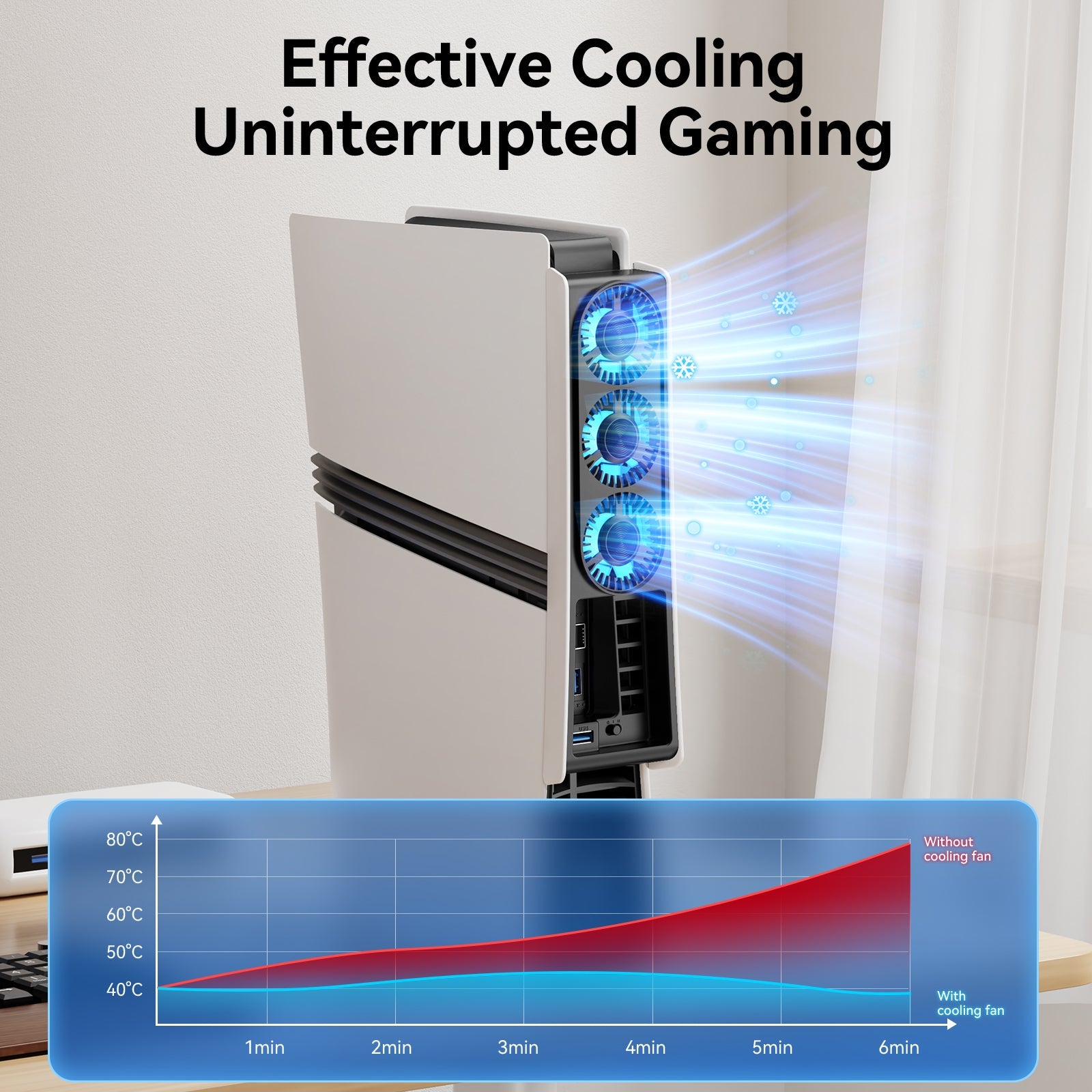 IINE Cooling Fan for PS5 Pro (L1119)