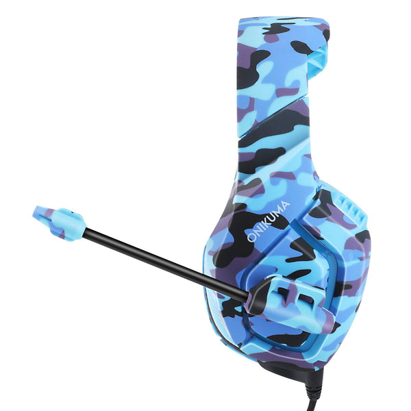 Onikuma K1-B Elite Stereo Gaming Headset (Camouflage Blue)