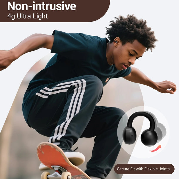 Weofly ClipFits Clip-on Earbuds (Black) (WFCF881BL)