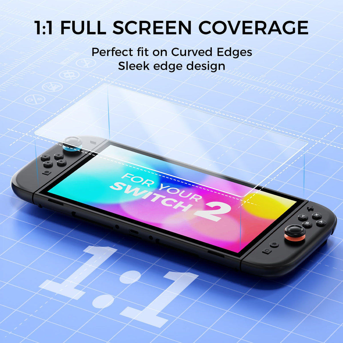 PMW Anti-Blue Light Tempered Glass for Nintendo Switch 2 (L1163)