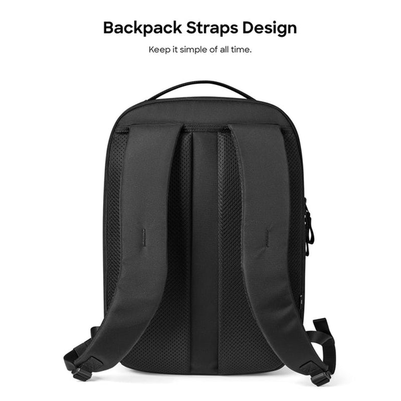 Tomtoc Explorer-T60 15.6" 15L Laptop Backpack (Black) (T60M1D1)
