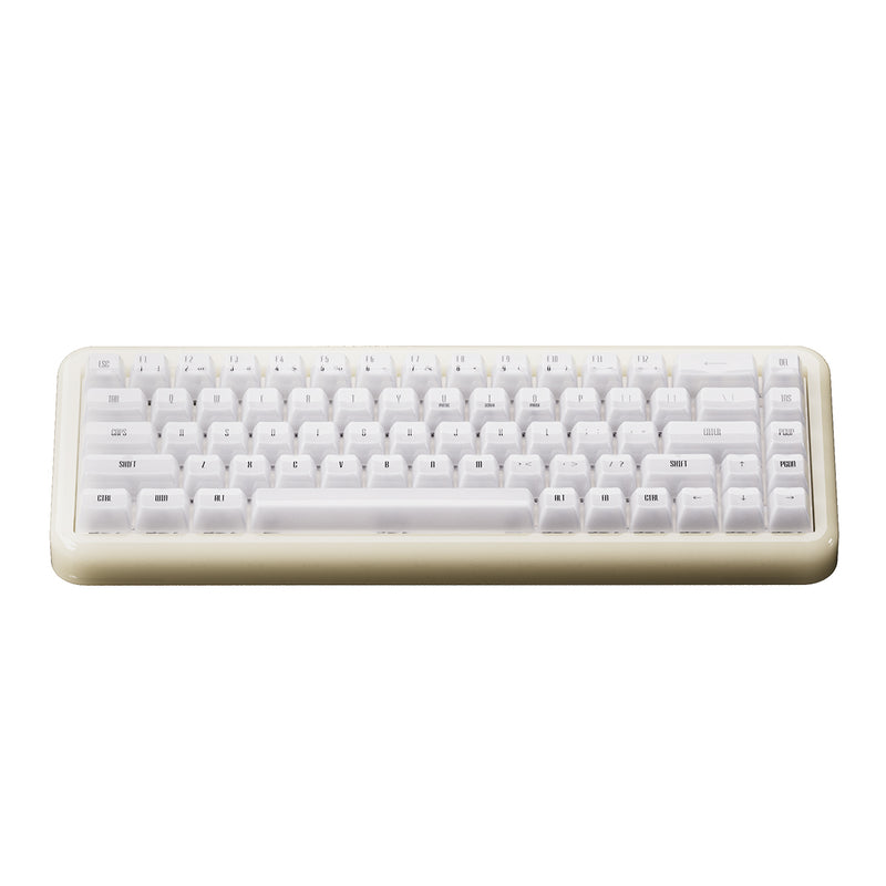 Akko YU01 White Jade Resin Case Multi-Mode RGB Hot-Swappable Mechanical Keyboard (Akko V3 Piano Pro Switch Special Version)