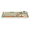 Ajazz AK35I V3 Max RGB Tri-Mode 100% 104-Keys Gasket-mounted Hot-Swappable Mechanical Keyboard with 1.14" TFT Display Screen & Knob (Grey/Cream/Orange) (Avocado Switch)