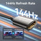 Vention Cotton Braided DP Male to HDMI Female 8K Converter - Black Zinc Alloy Type 0.25M (HFNBC)
