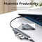 Vention 5-in-1 USB-C Mini Hub - USB-C to USB 3.2 Gen2 Type-A x 4 - 0.15M (CKHHB)