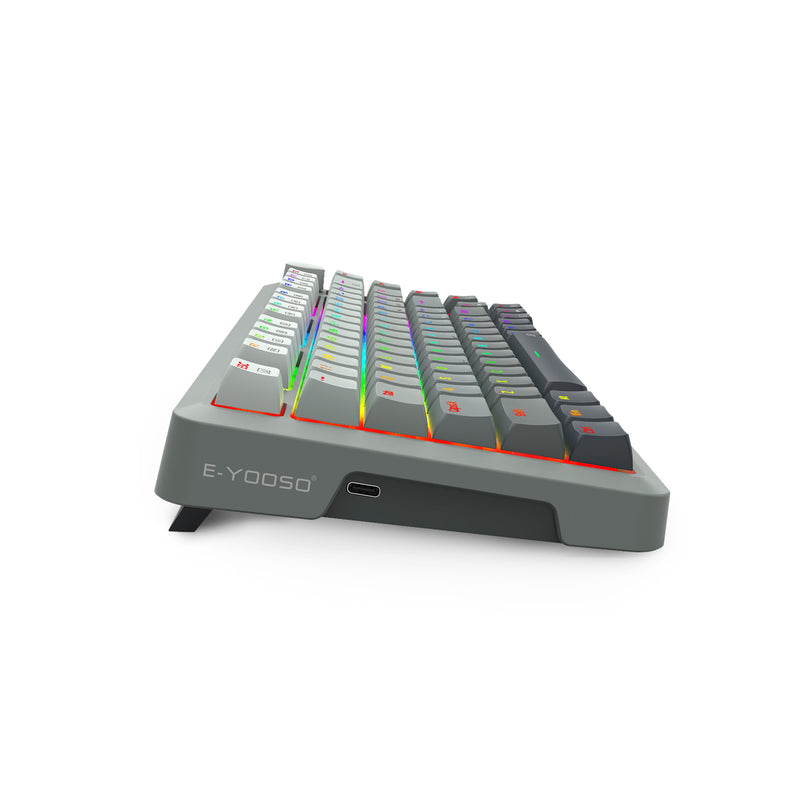 E-Yooso HZ-82 RGB 82-Keys Wired Mechanical Keyboard Gradient Grey