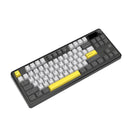 Ajazz AK870 RGB Tri-Mode 87-Keys TKL Gasket-mounted Hot Swappable Mechanical Keyboard (Black/Grey/Yellow) (Flying Fish Switch)