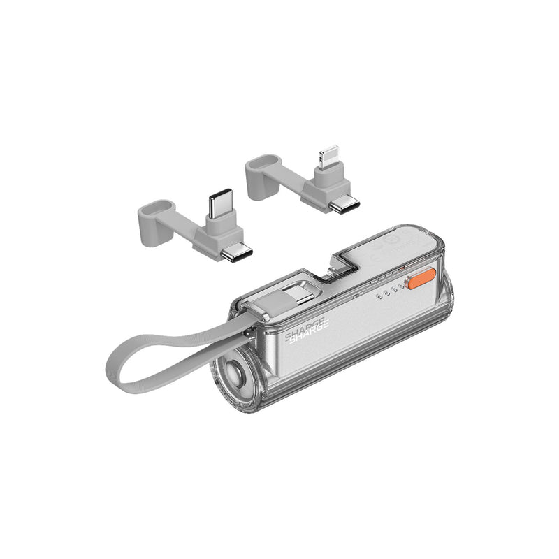 Sharge Flow Mini 2 5000mAH 22.5W Power Bank with Built-in USB-C Cable & USB-C to USB-C + USB-C to Lightning Connector | DataBlitz