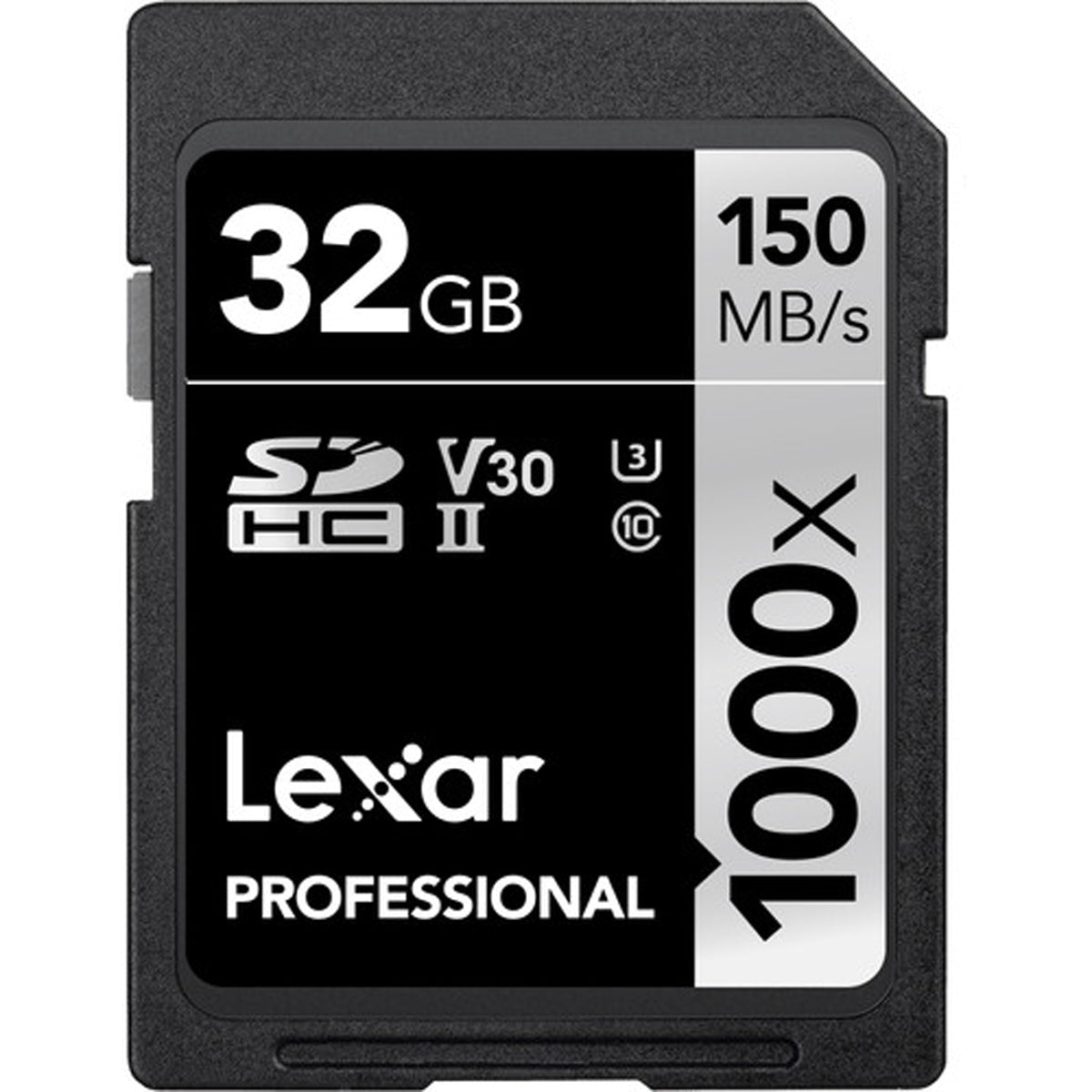 Lexar Professional 1000x SDXC UHS-II C10 U3 V30 150MB/s Read Card (32GB, 128GB)
