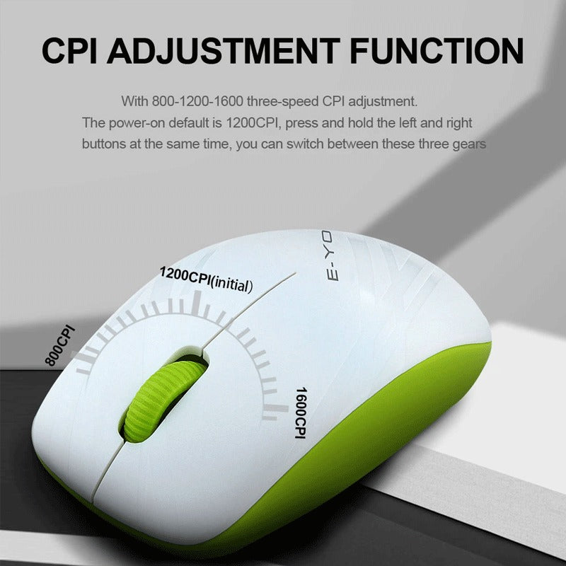 E-Yooso E-1070 Wireless Optical Mouse (White/Blue)