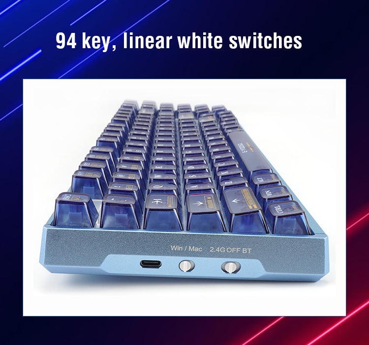Z94 E-Yooso Z-94J Tri-Mode RGB 94-Keys Hot-Swappable Mechanical Keyboard ...