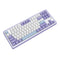 Ajazz AK870 RGB Wired 87-Keys TKL Gasket-mounted Hot Swappable Mechanical Keyboard (Purple/White/Blue) (Magnetic Switch)