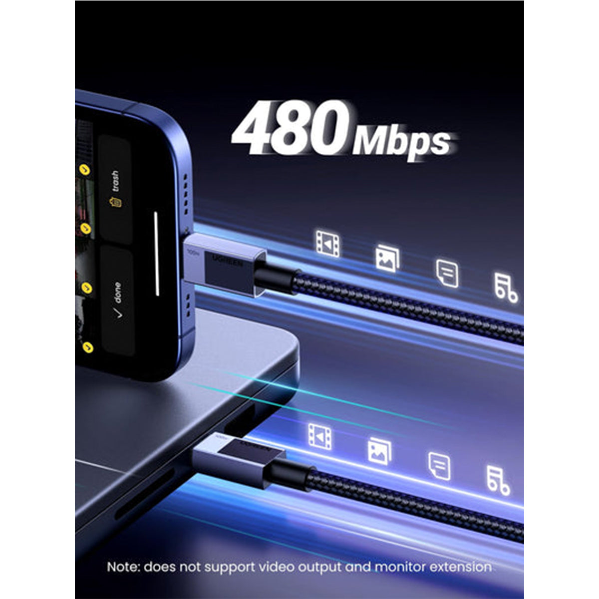 Ugreen USB-C to USB-C 100W PD Fast Charging Cable 