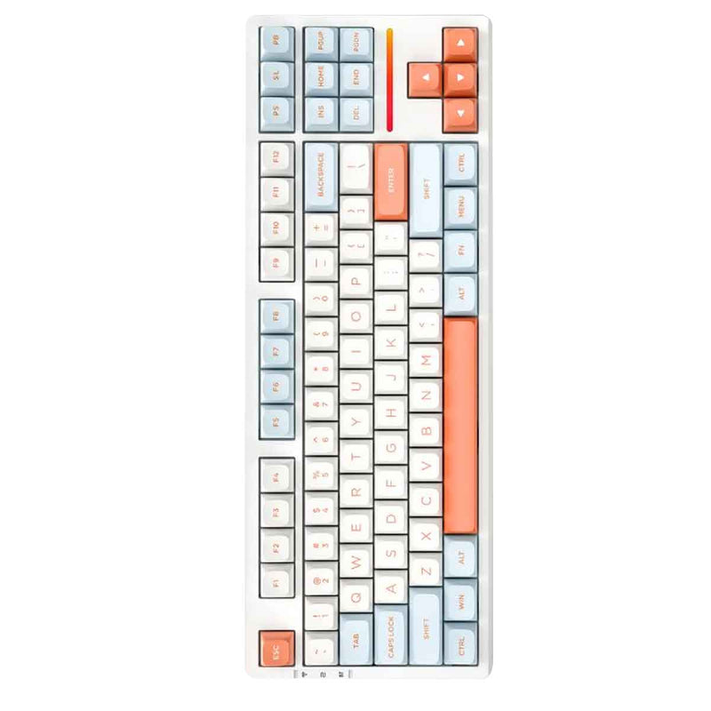 VXE V87 Tri-Mode RGB Hot-Swappable Mechanical Keyboard (Orange) | DataBlitz