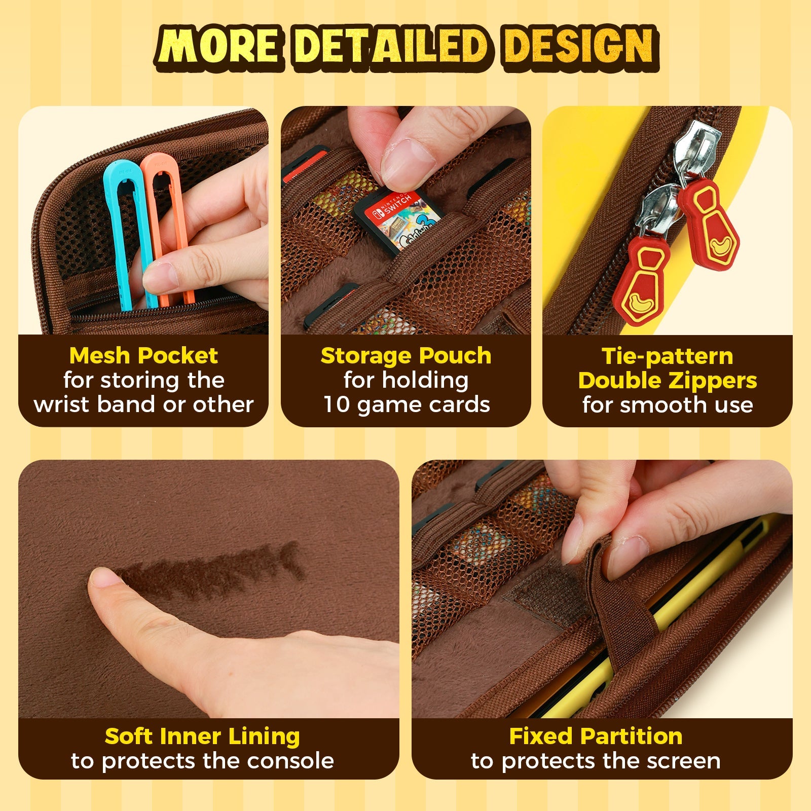 IINE Eva Storage Bag for Nintendo Switch 2 (Yellow) (L1179)