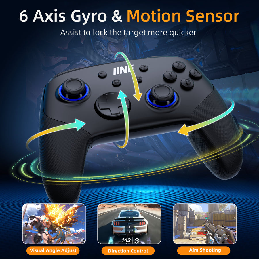 IINE Macro Programming Falcon Black Wireless Controller | DataBlitz