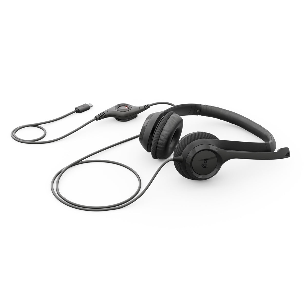 Logitech H390 USB-C Computer Headset (Midnight Black) (981-001577)