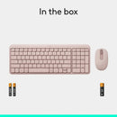 Logitech MK250 Compact Wireless Mouse and Keyboard (Rose) (920-013561)