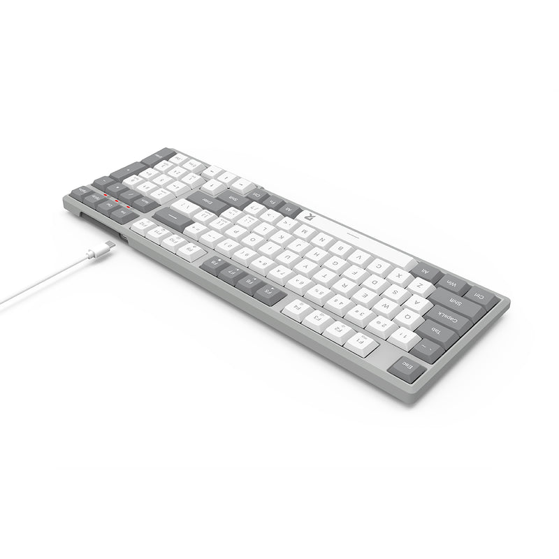 Redragon BK-7114WG Scissor Mechanism Slim Wireless 96% Keyboard (White/Grey)