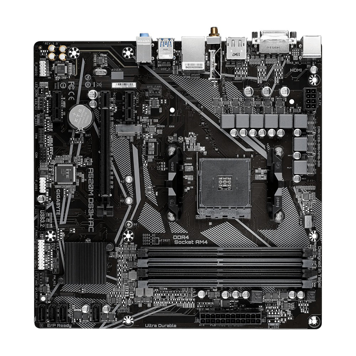 GIGABYTE A520M DS3H AC Ultra Durable Motherboard