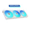 Lian Li Uni Fan AL120 V2 RGB 120mm Revolutionized Daisy-Chain ARGB Triple Fan (White) (UF-AL120V2-3W)