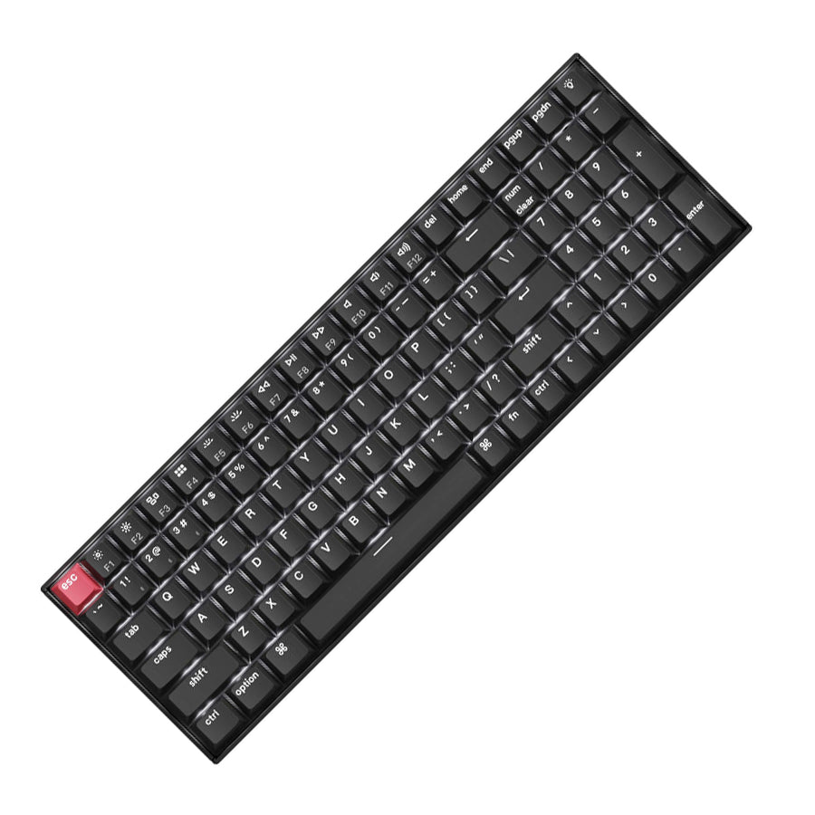 Keychron K4 QMK Fully Assembled Hot-Swappable White Backlight 96% Wireless Mechanical Keyboard Version 3 - Black