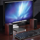 Lecoo DS105 Wired Desktop Speaker (Red Wood Grain)