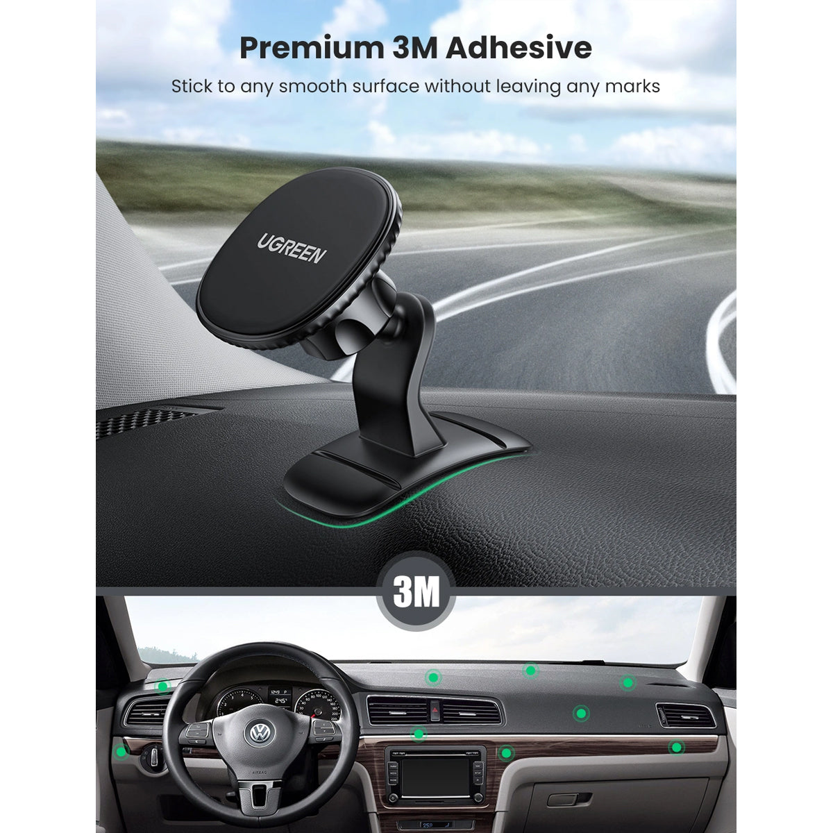Ugreen Dashboard Magnetic Car Phone Holder (Black) (LP292/80785)