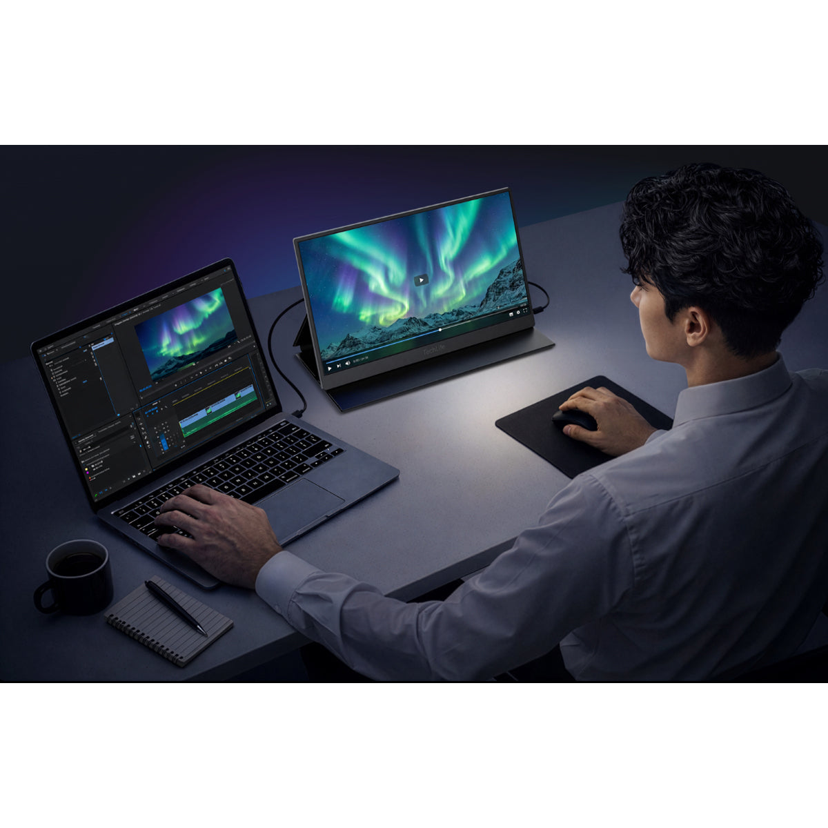 TechLife TLPM001 15.6" FHD (1920x1080) 60Hz IPS Ultra-Slim Aluminum Portable Monitor (Black)