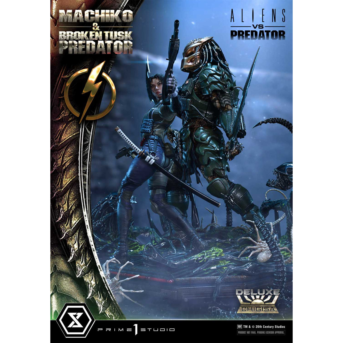 Ultimate Premium Masterline Aliens vs. Predator (Comic) Machiko & Broken Tusk Predator (DX Bonus Version) (UPMAVP-01DXS) Pre-Order Downpayment