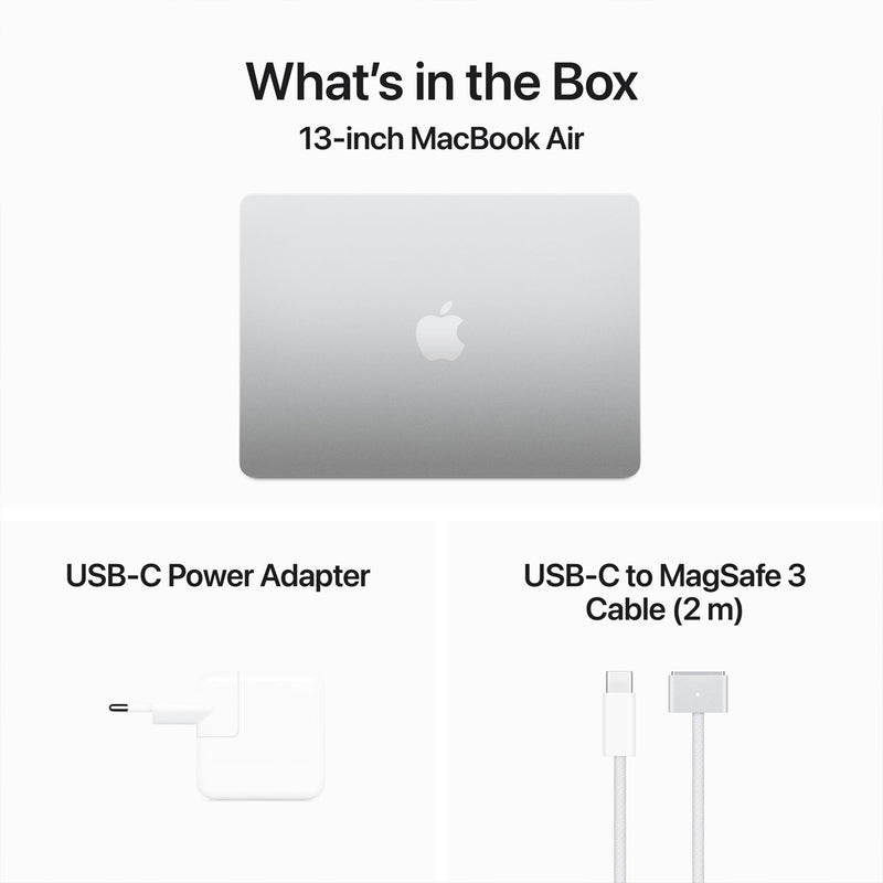MacBook Air 13" 16GB+256GB M3 Chip with 8-Core CPU & 8-Core GPU (Silver) (MC8H4PP/A)