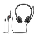Logitech H390 USB-C Computer Headset (Midnight Black) (981-001577)
