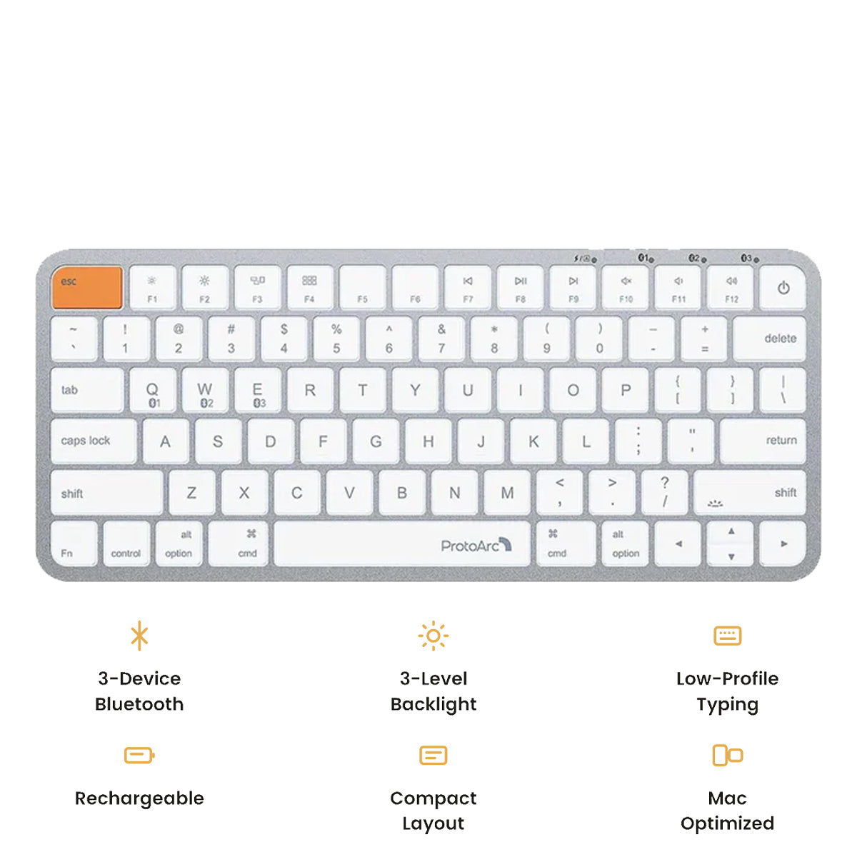 ProtoArc K90-A Multi-Device Backlit Bluetooth Mac Keyboard